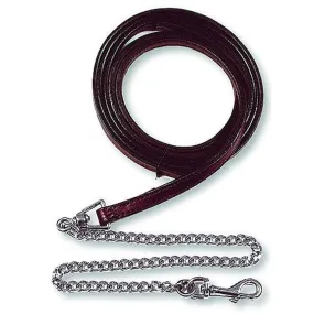 0950-1000 Circle Y 1 Inch Show Halter Lead 28 Inch Chain- Dark Oil