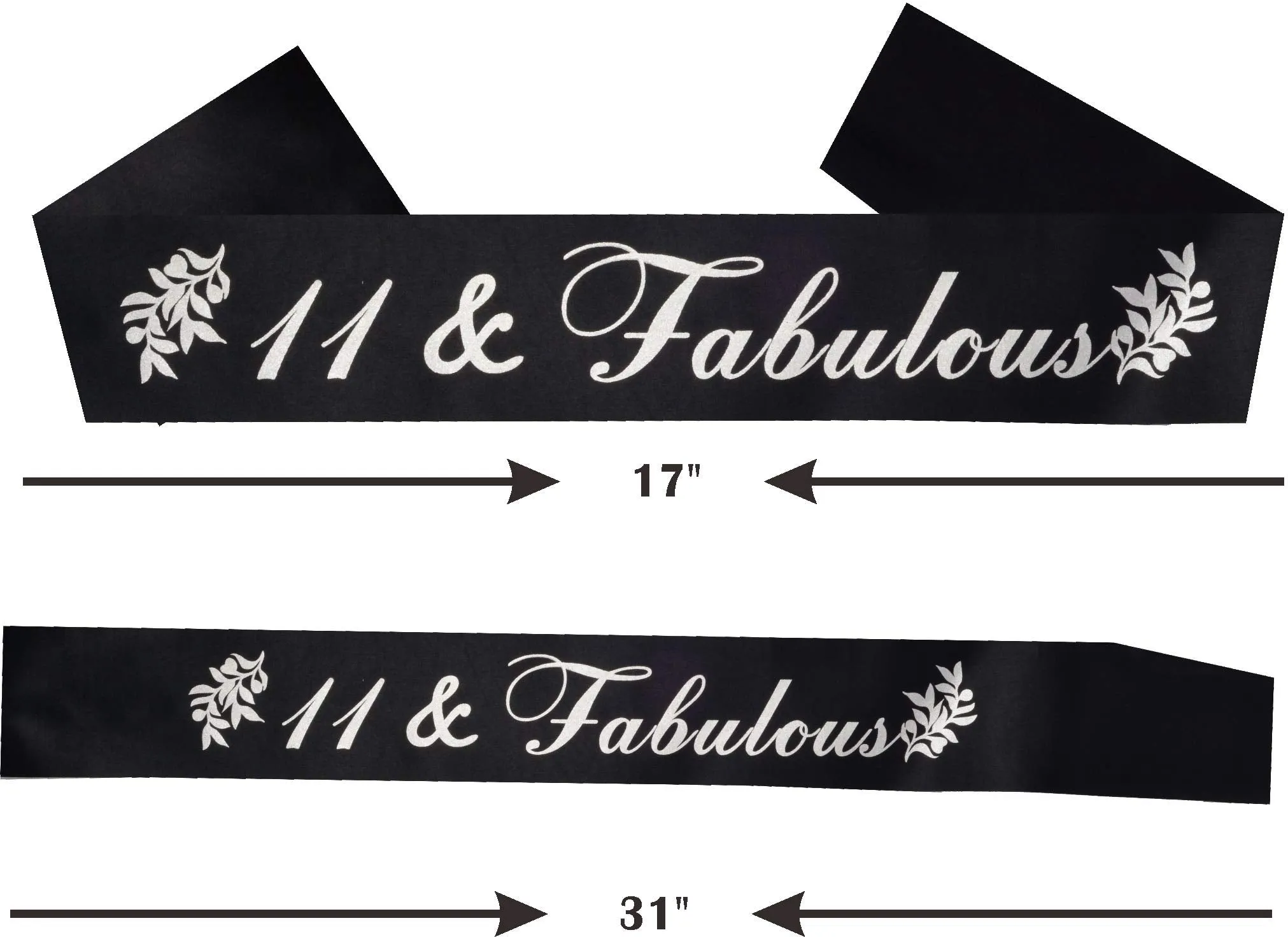 11th Birthday Gifts for Girl, 11th Birthday Tiara and Sash, 11 Fabulous Sash and Crystal