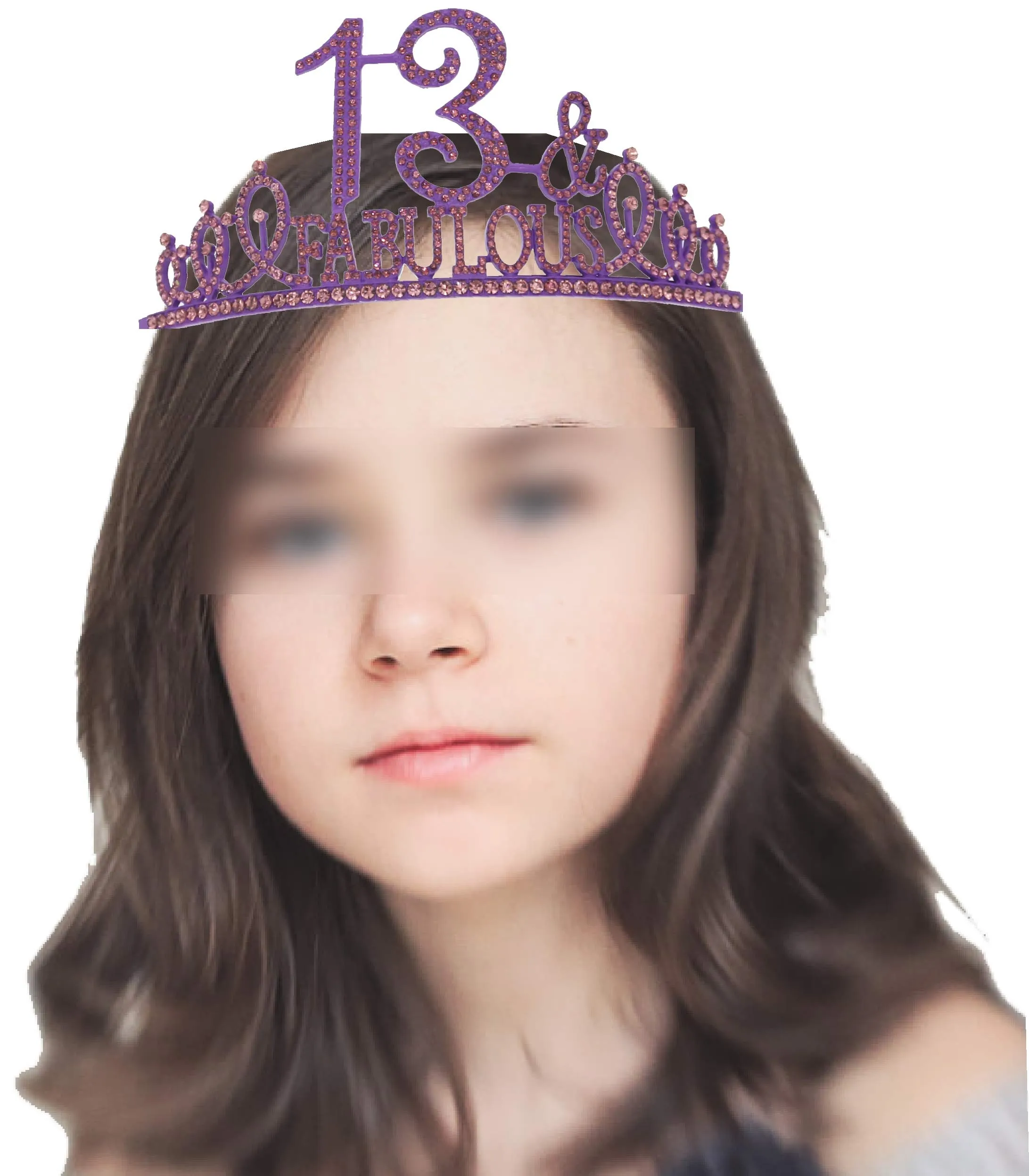 13th Birthday Gifts for Girls,13th Birthday Tiara and Sash Purple,13th Birthday