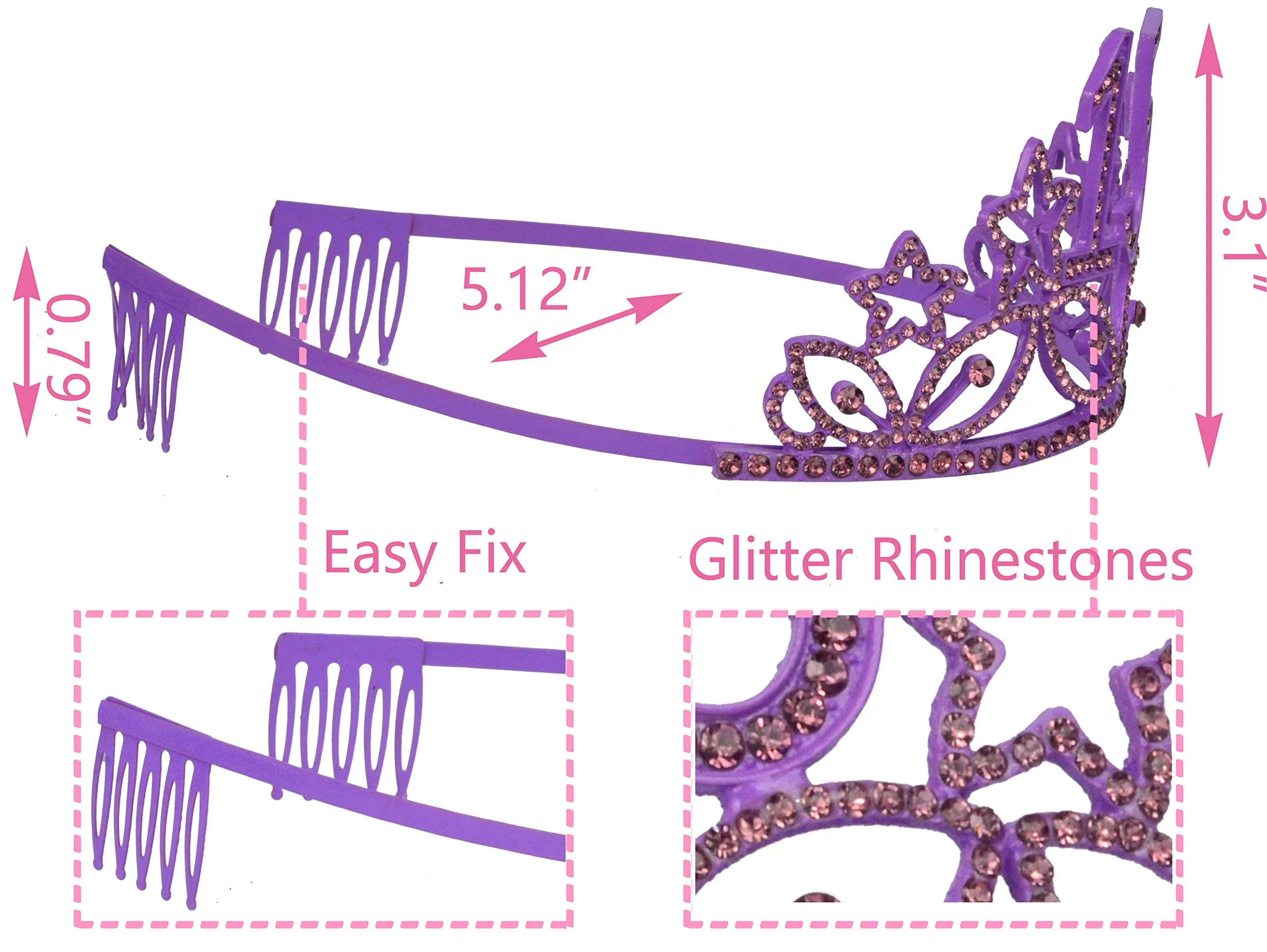 15th Birthday Gifts for Girl, 15th Birthday Tiara and Sash Purple, HAPPY 15th Birthday