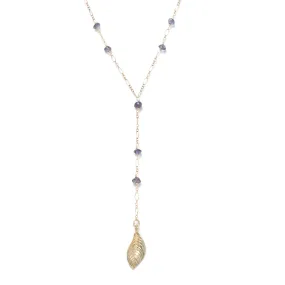 Alicia Marilyn Y-Shaped Iolite Necklace