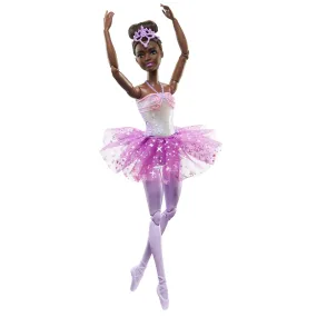 Barbie Dreamtopia Twinkle Lights Ballerina Doll, Brunette With Light-Up Feature, Tiara And Tutu