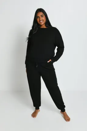 Curve Luxe Lounge Jogger - Black