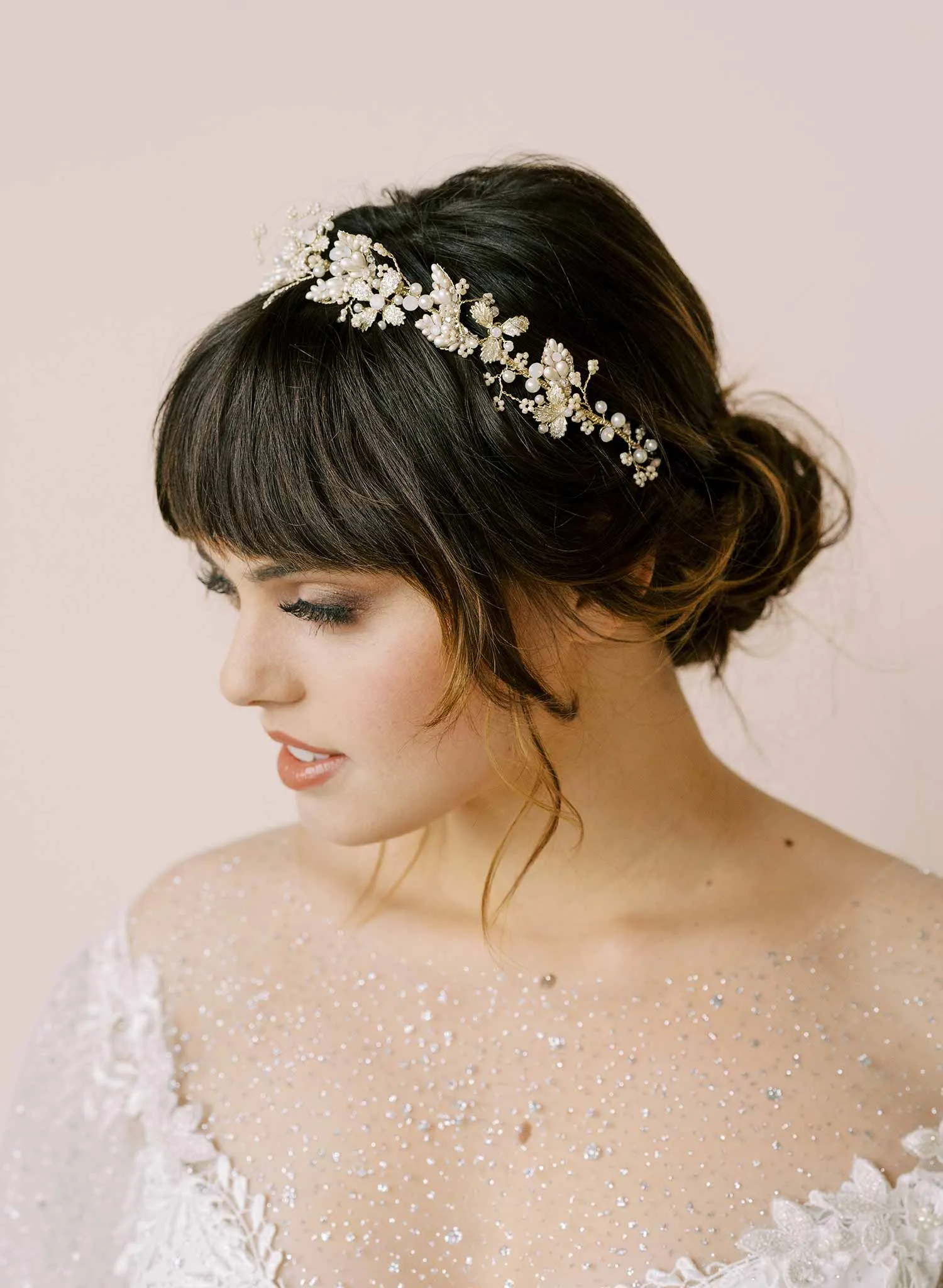 Enchanted bead and floral headband - Style #2142