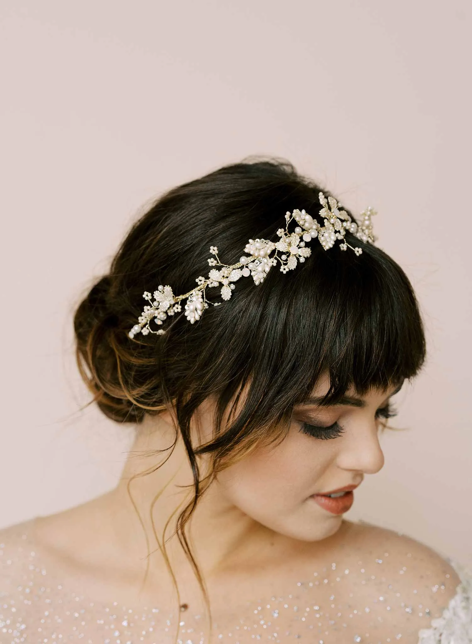 Enchanted bead and floral headband - Style #2142