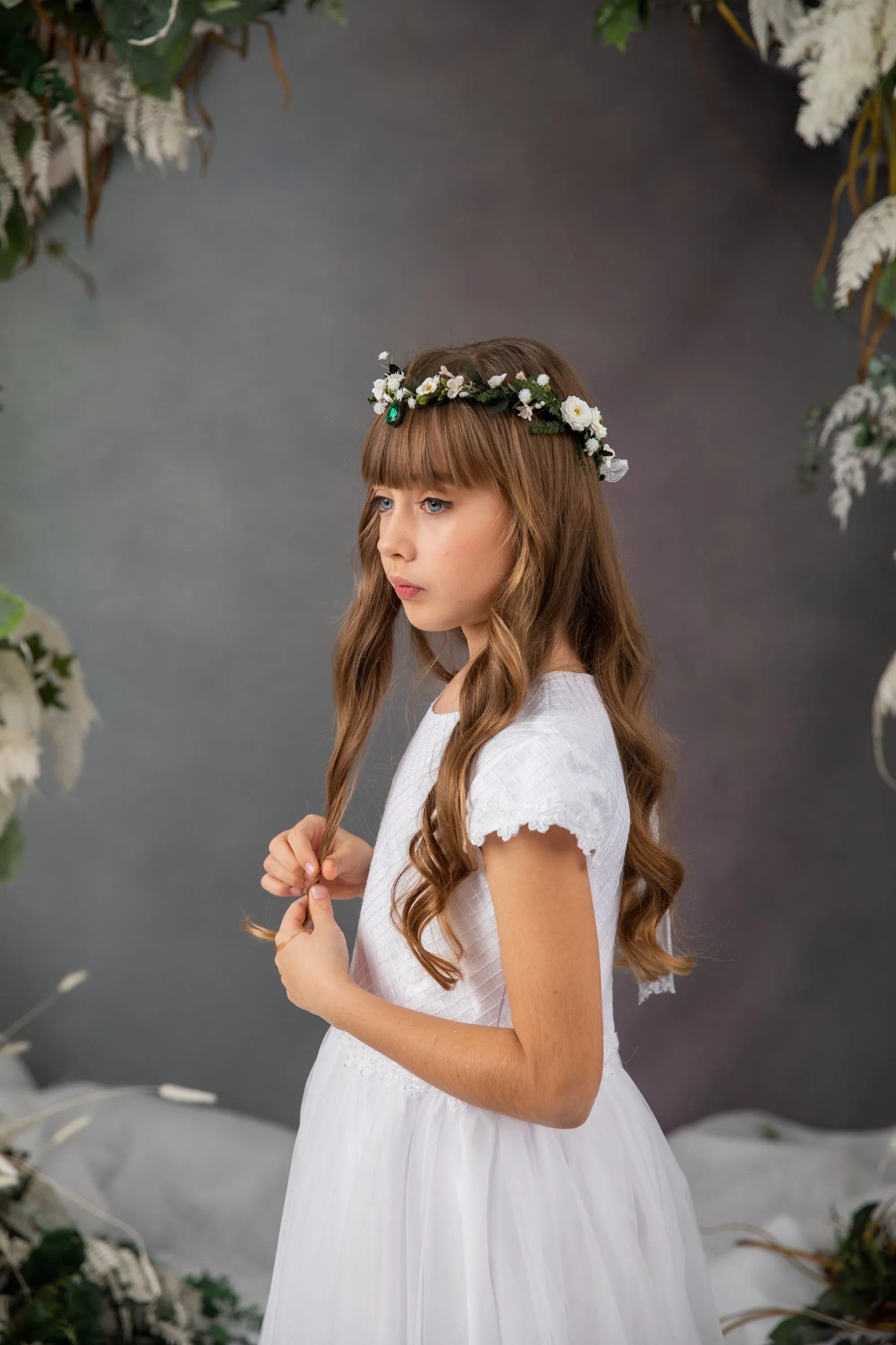 Flower tiara for first holy communion