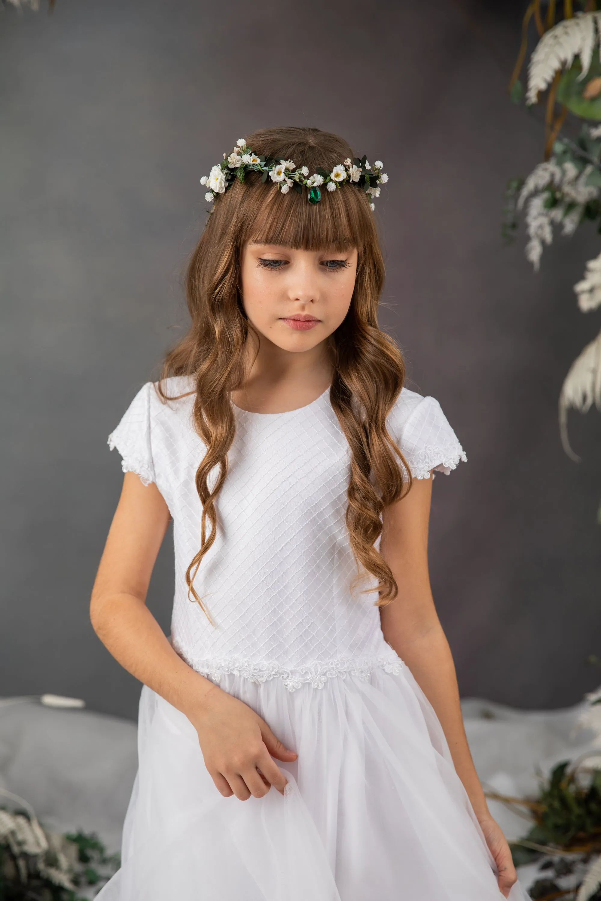 Flower tiara for first holy communion