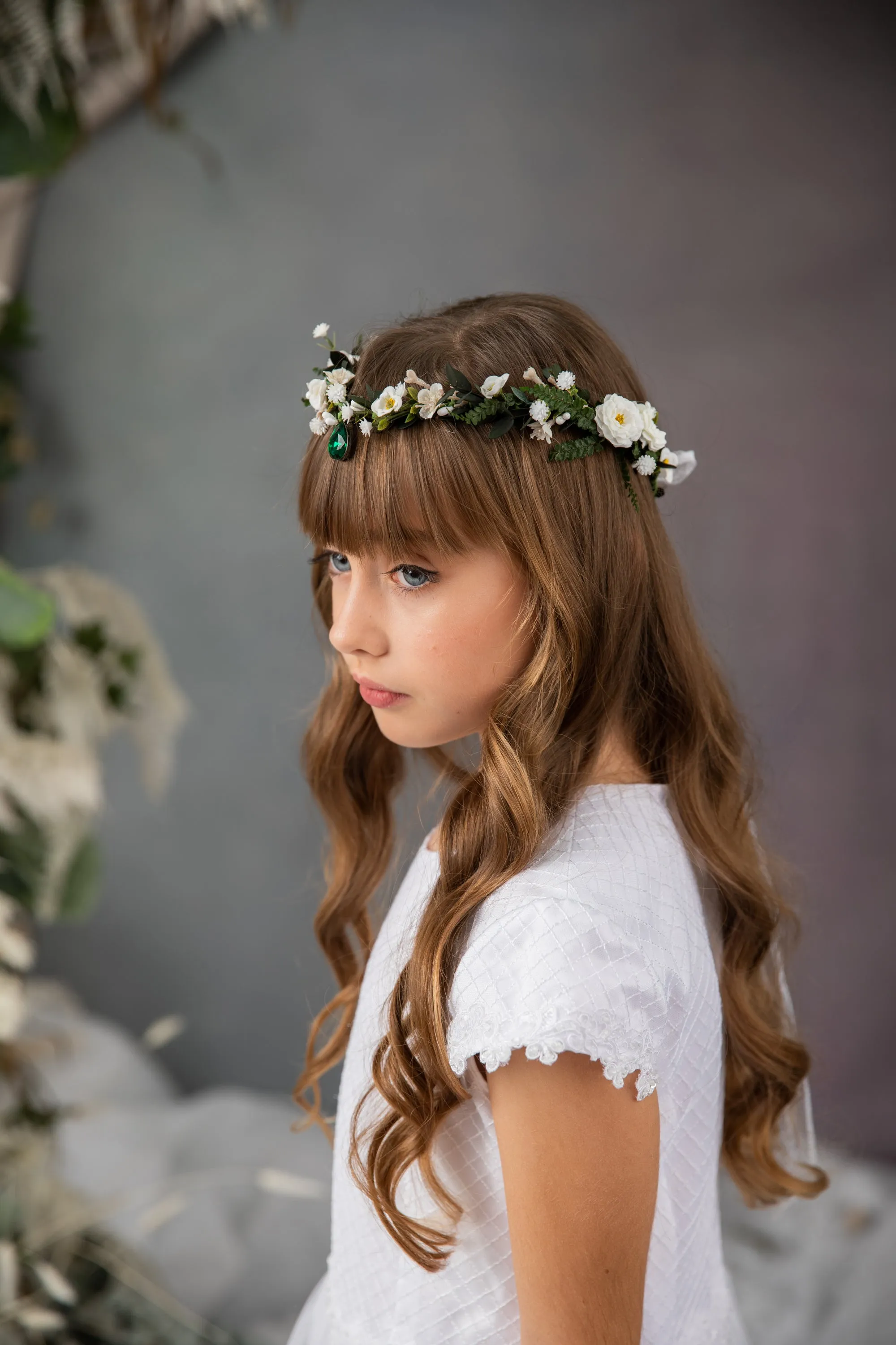 Flower tiara for first holy communion