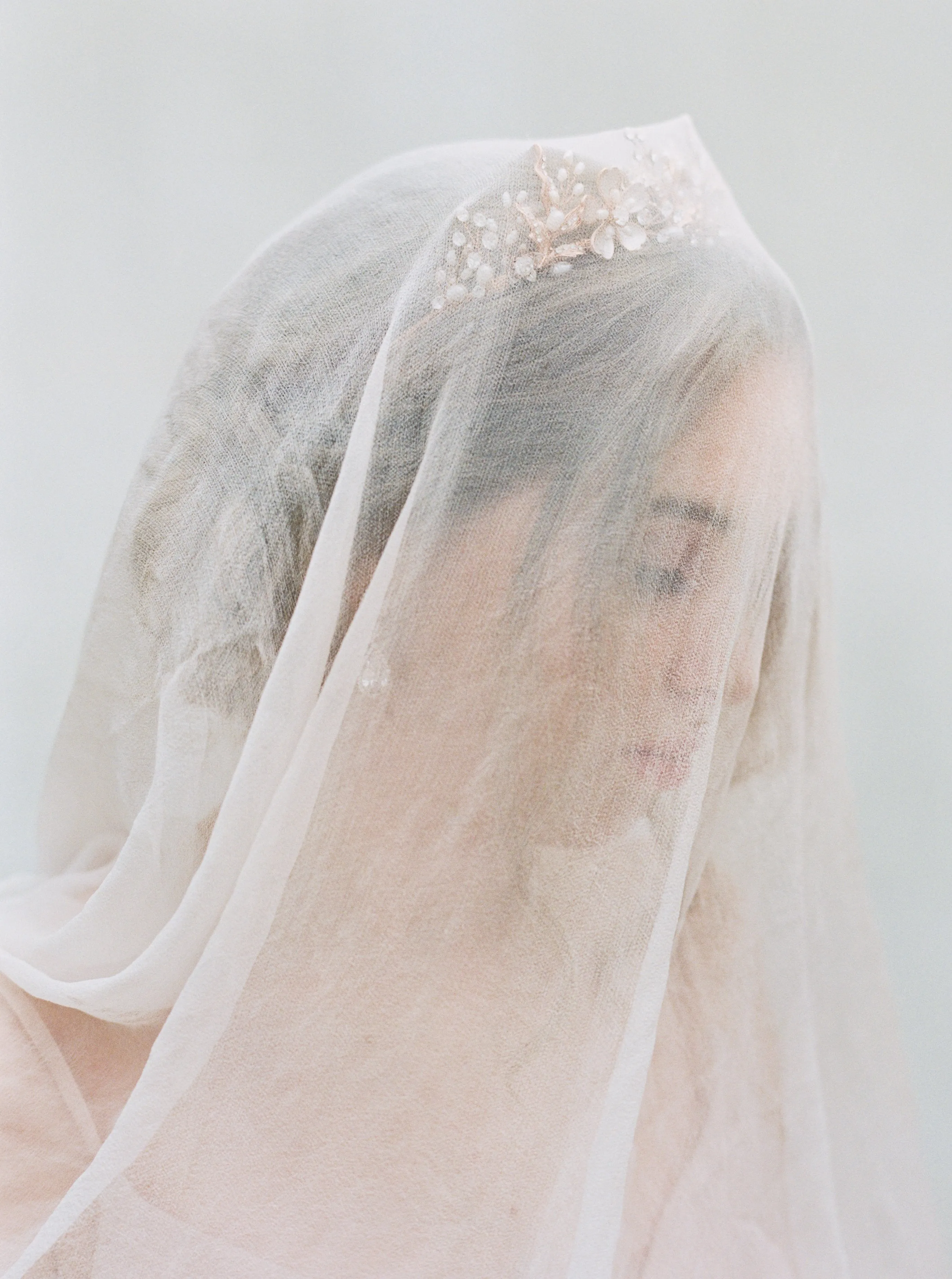 GENEVIEVE Tiara with Ruby and Emerald Briolettes