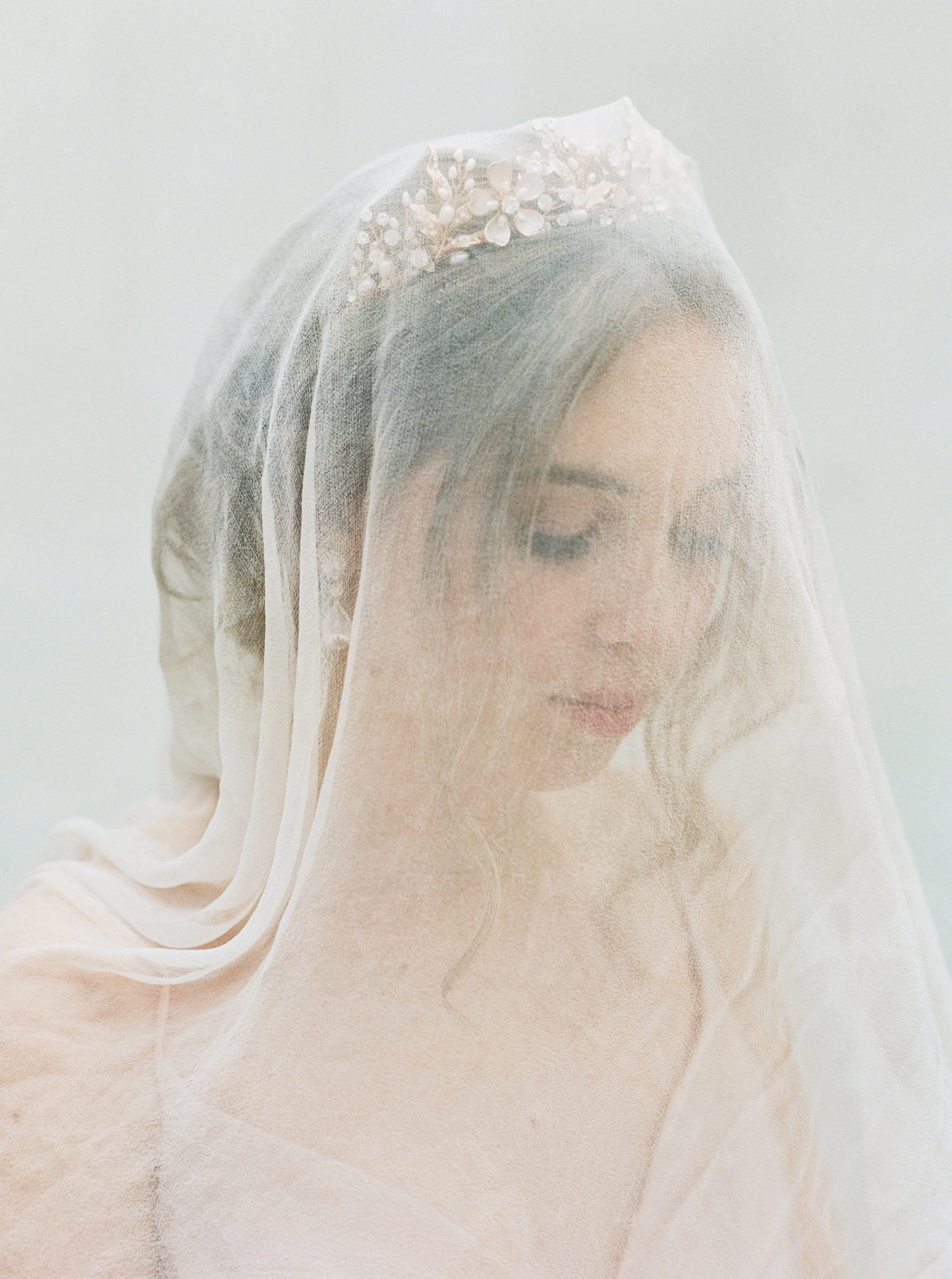 GENEVIEVE Tiara with Ruby and Emerald Briolettes