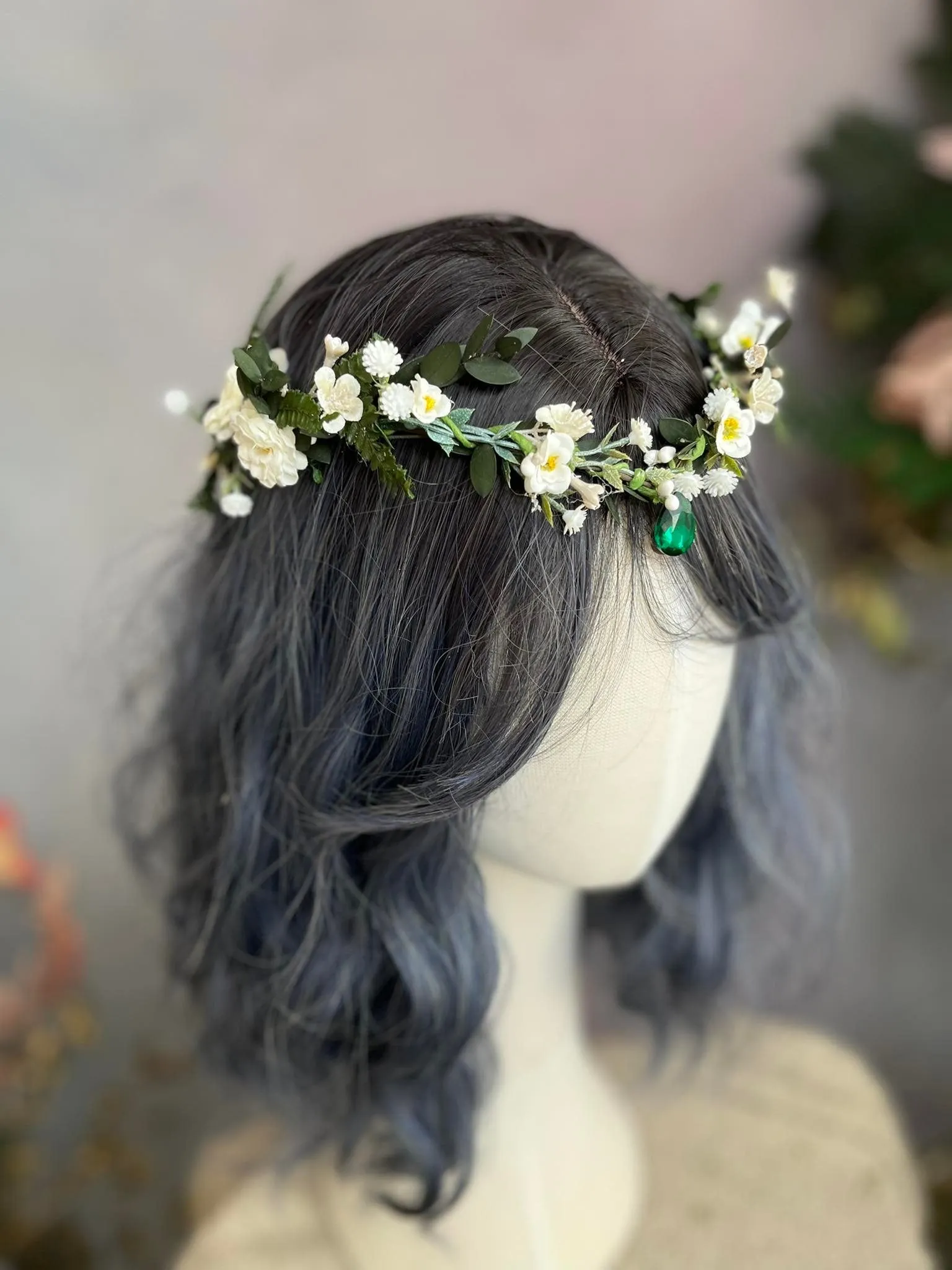 Greenery romantic elven tiara