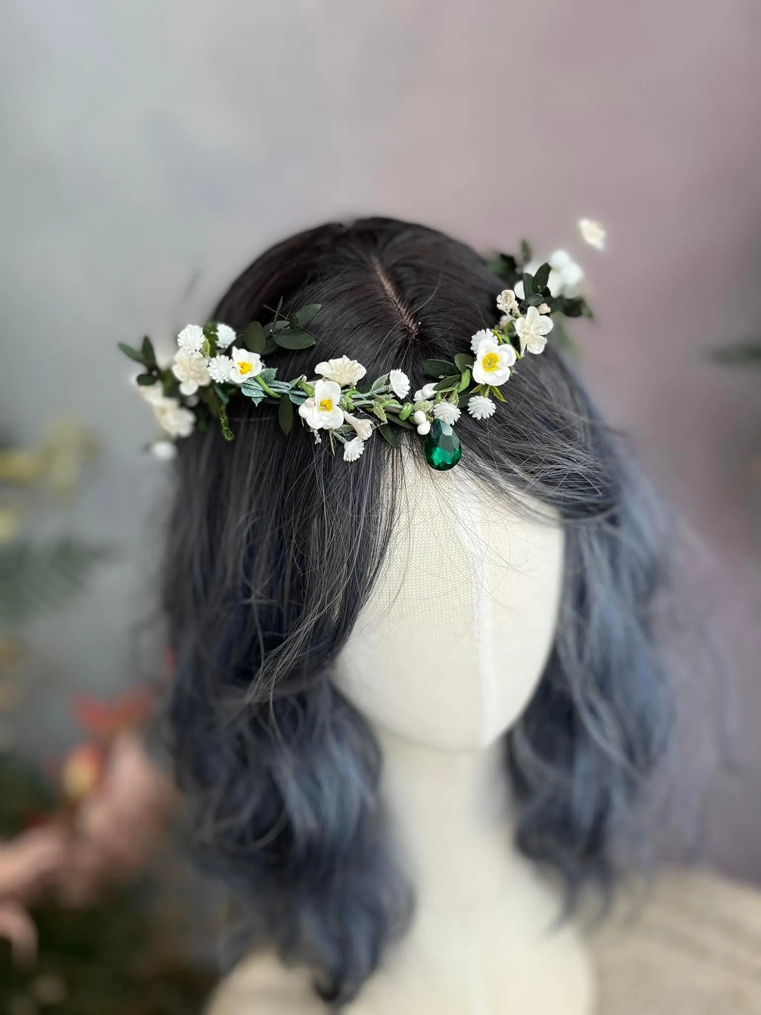 Greenery romantic elven tiara