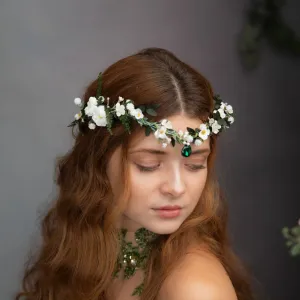 Greenery romantic elven tiara