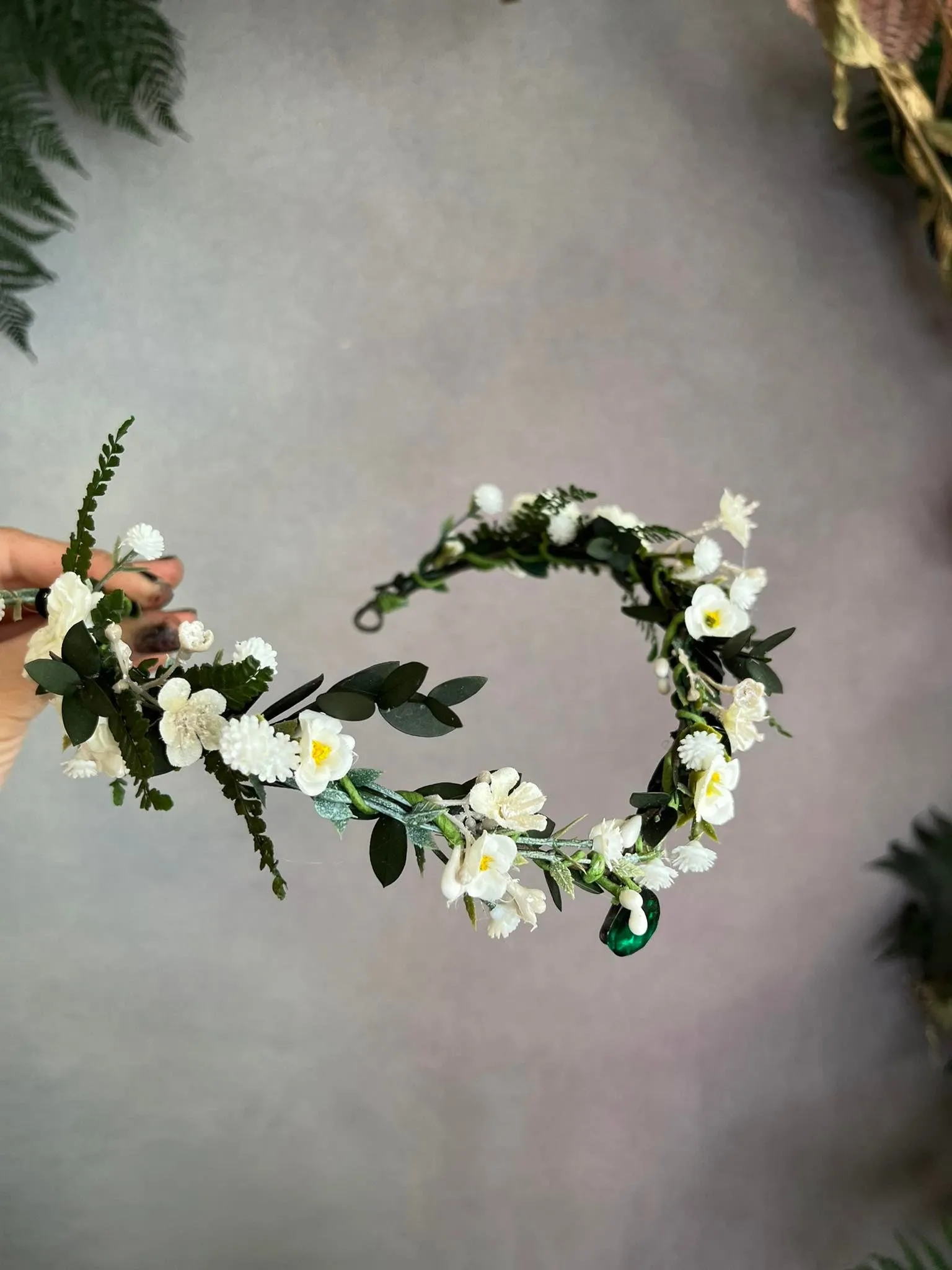 Greenery romantic elven tiara