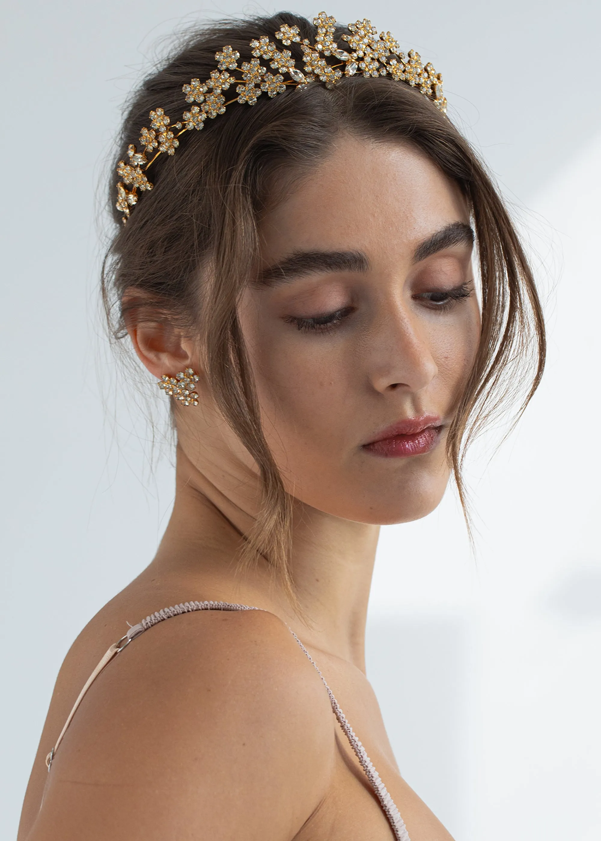 Meadow Tiara -- Crystal Antique Gold