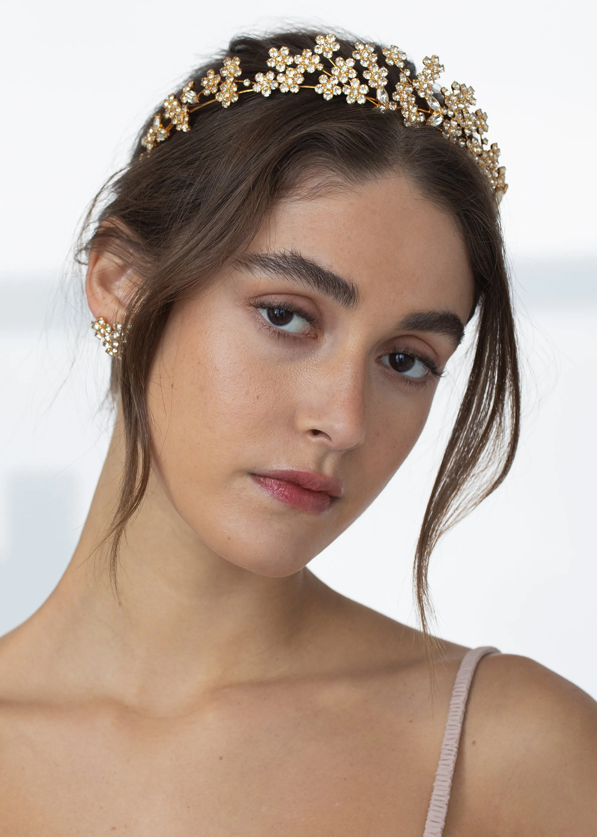 Meadow Tiara -- Crystal Antique Gold