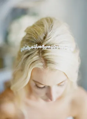 MINA Silver Bridal Crystal Headband