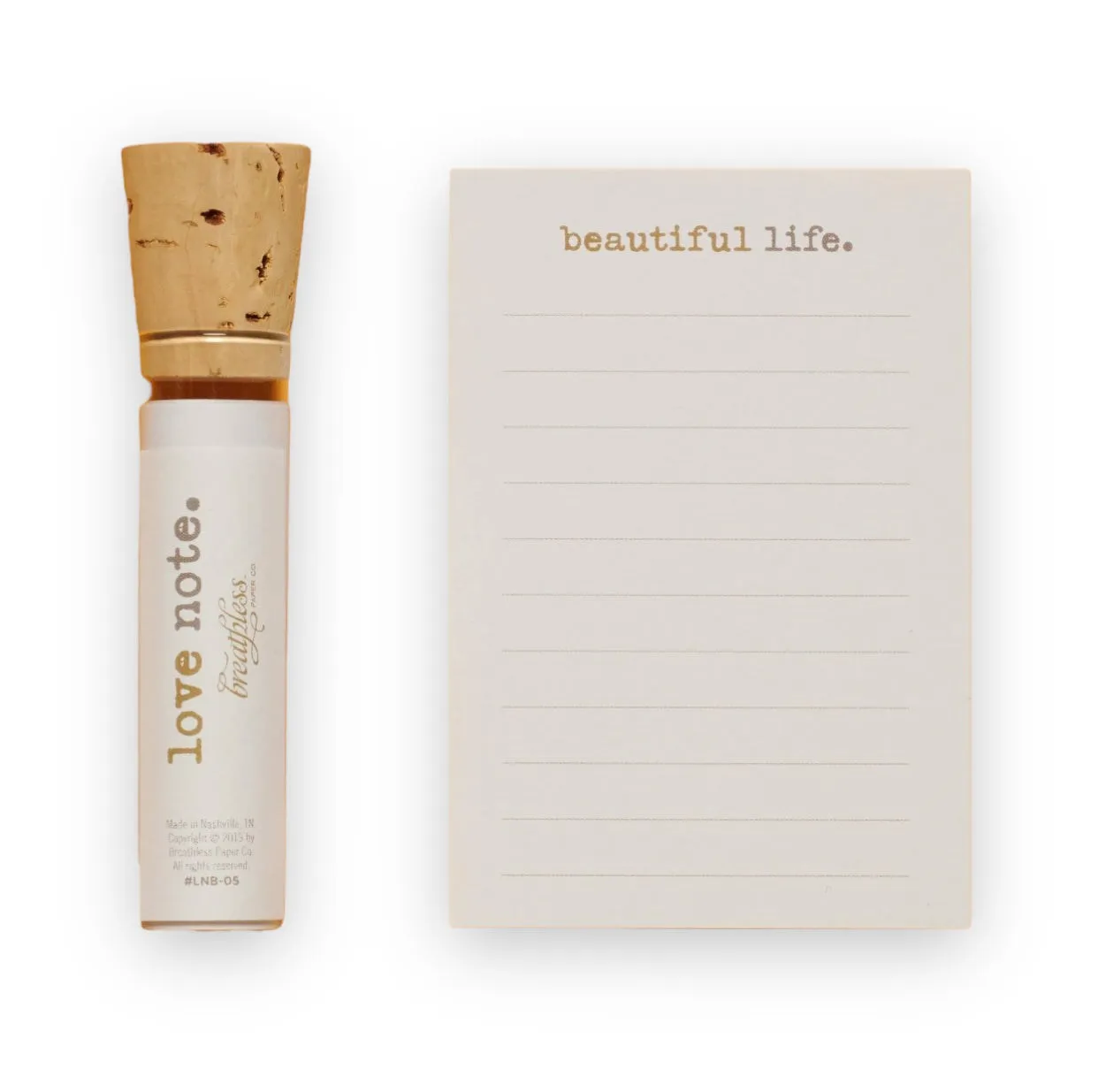 "Beautiful Life" Love Note Bottle