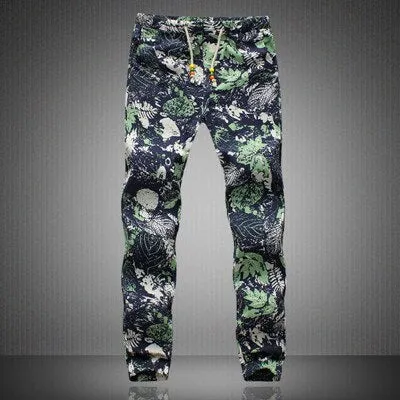 "Casanova" - Floral Printed Casual Pants Slim Fit