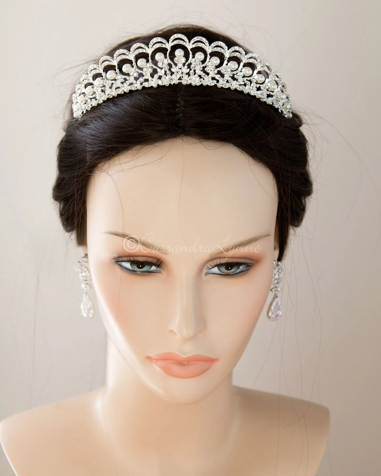 Regal Pearl Wedding Tiara