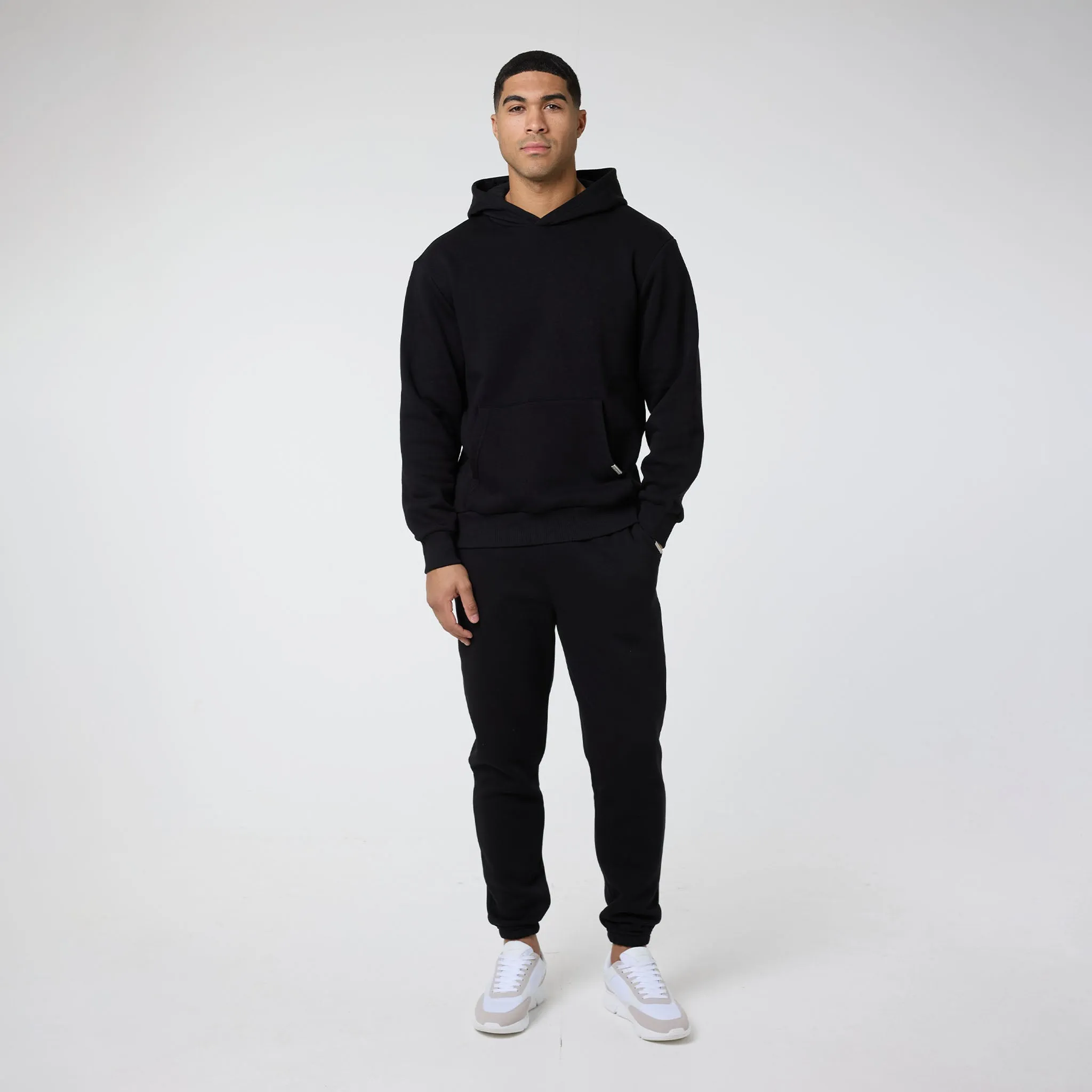 Relaxed Fit Cuffed Jogger | Black