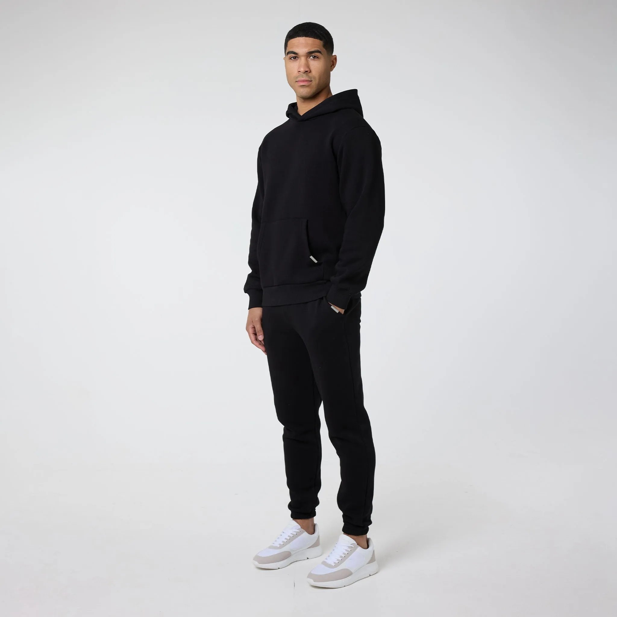 Relaxed Fit Cuffed Jogger | Black