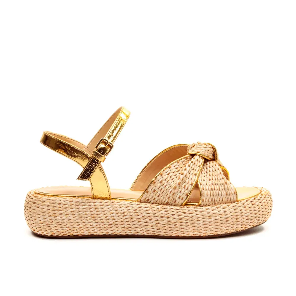 Sandalia Cecconello Flatform Rafia