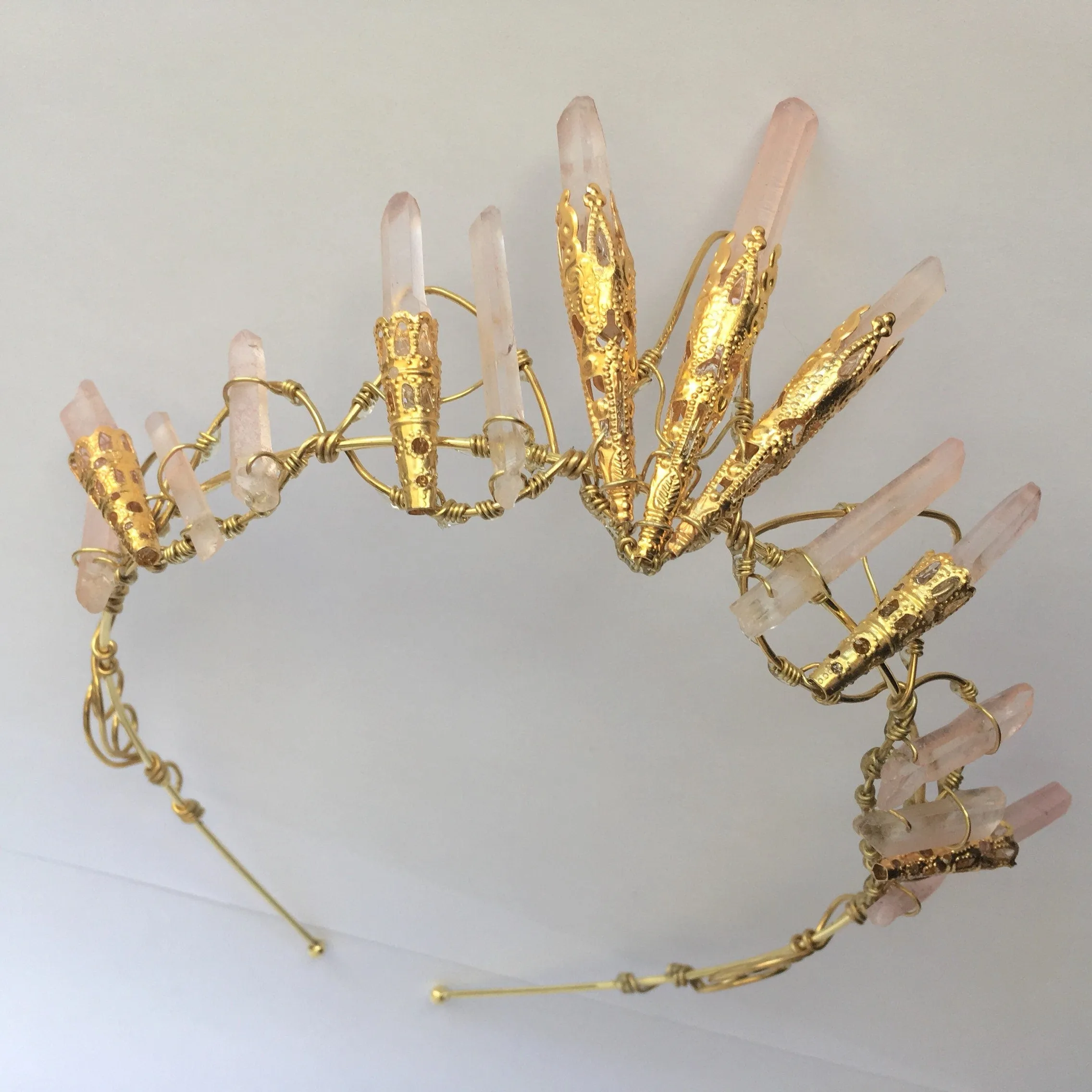 The ROSE AMBER Pink Stone Tiara.