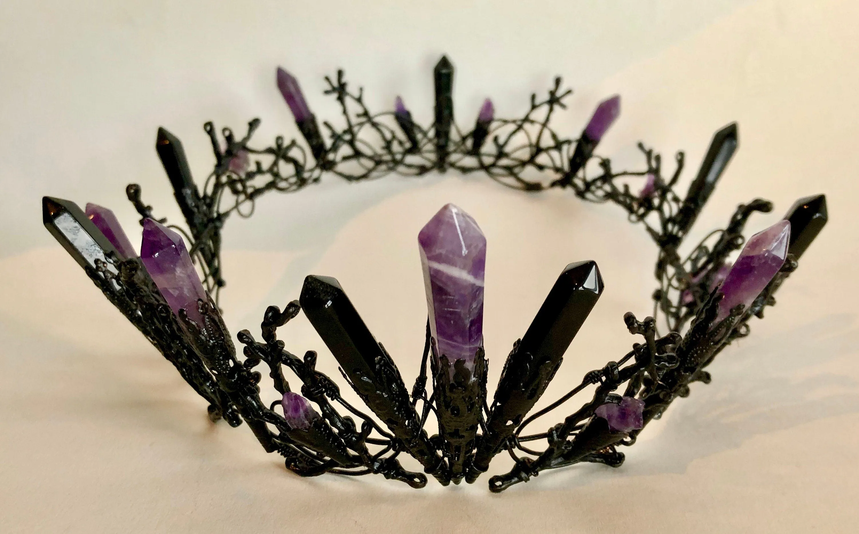 The SERAPHINA Amethyst & Onyx Full Crown