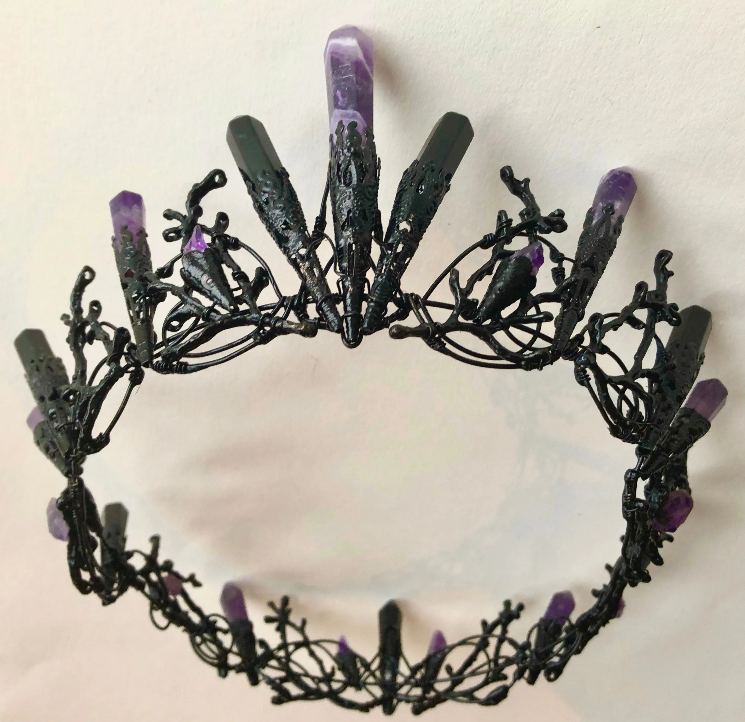 The SERAPHINA Amethyst & Onyx Full Crown