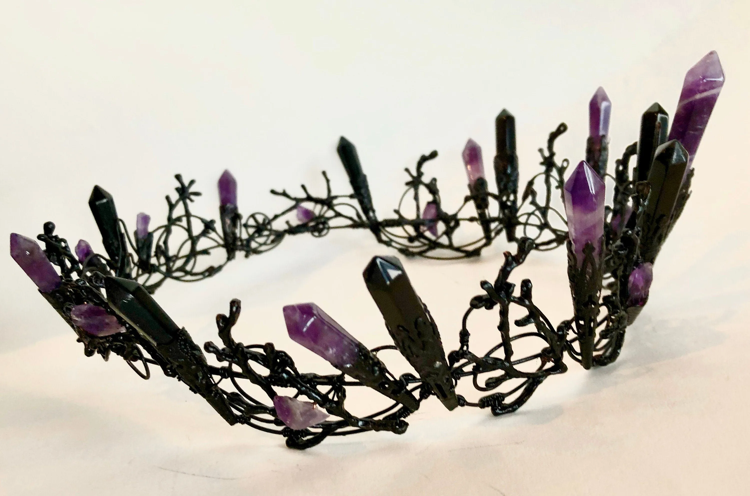 The SERAPHINA Amethyst & Onyx Full Crown