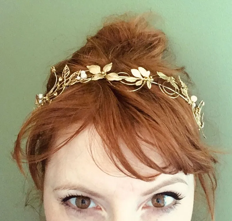 The VERITY Leaf & Pearl Headband