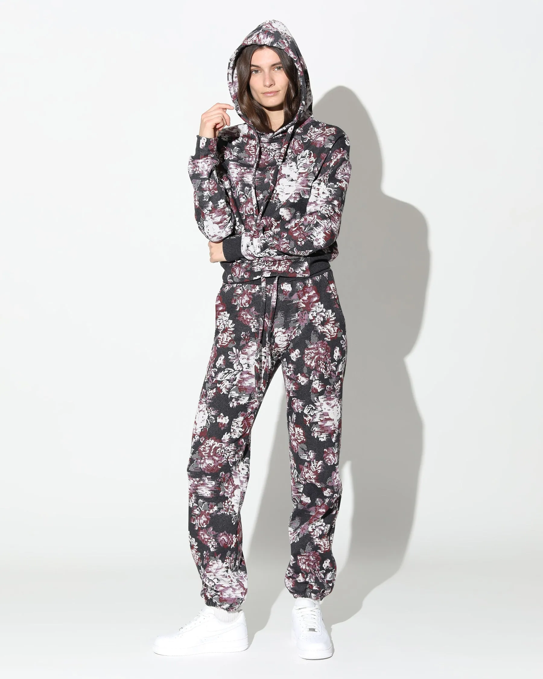 Womens Floral Glitch Hyper Reality Knit Pant