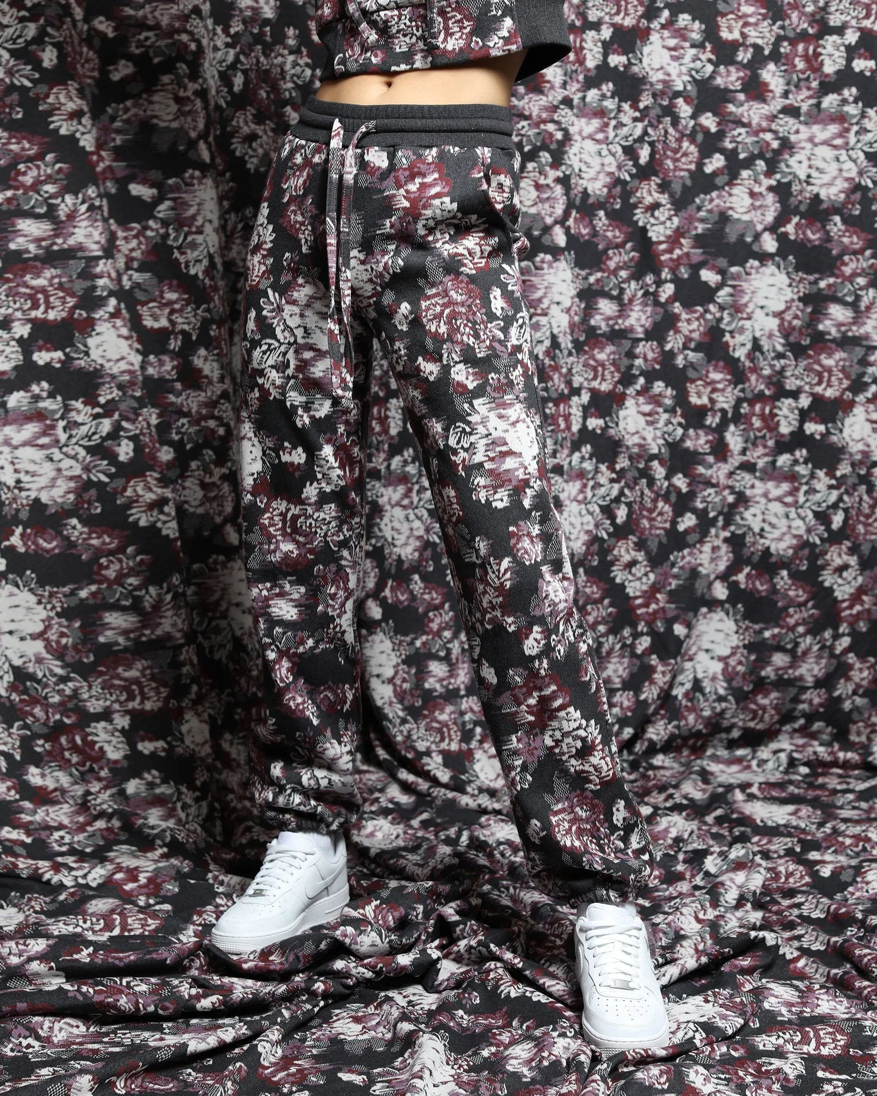 Womens Floral Glitch Hyper Reality Knit Pant