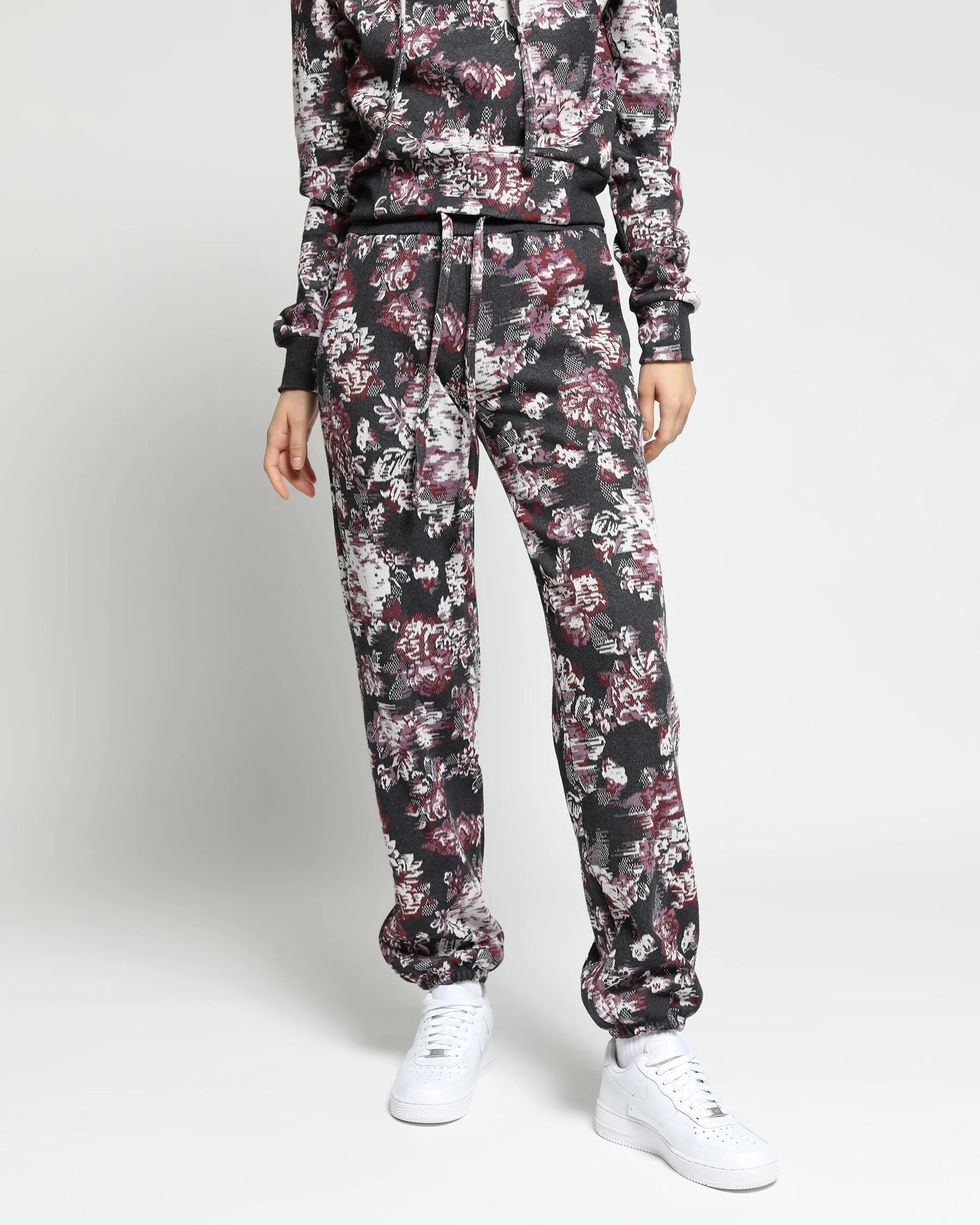 Womens Floral Glitch Hyper Reality Knit Pant