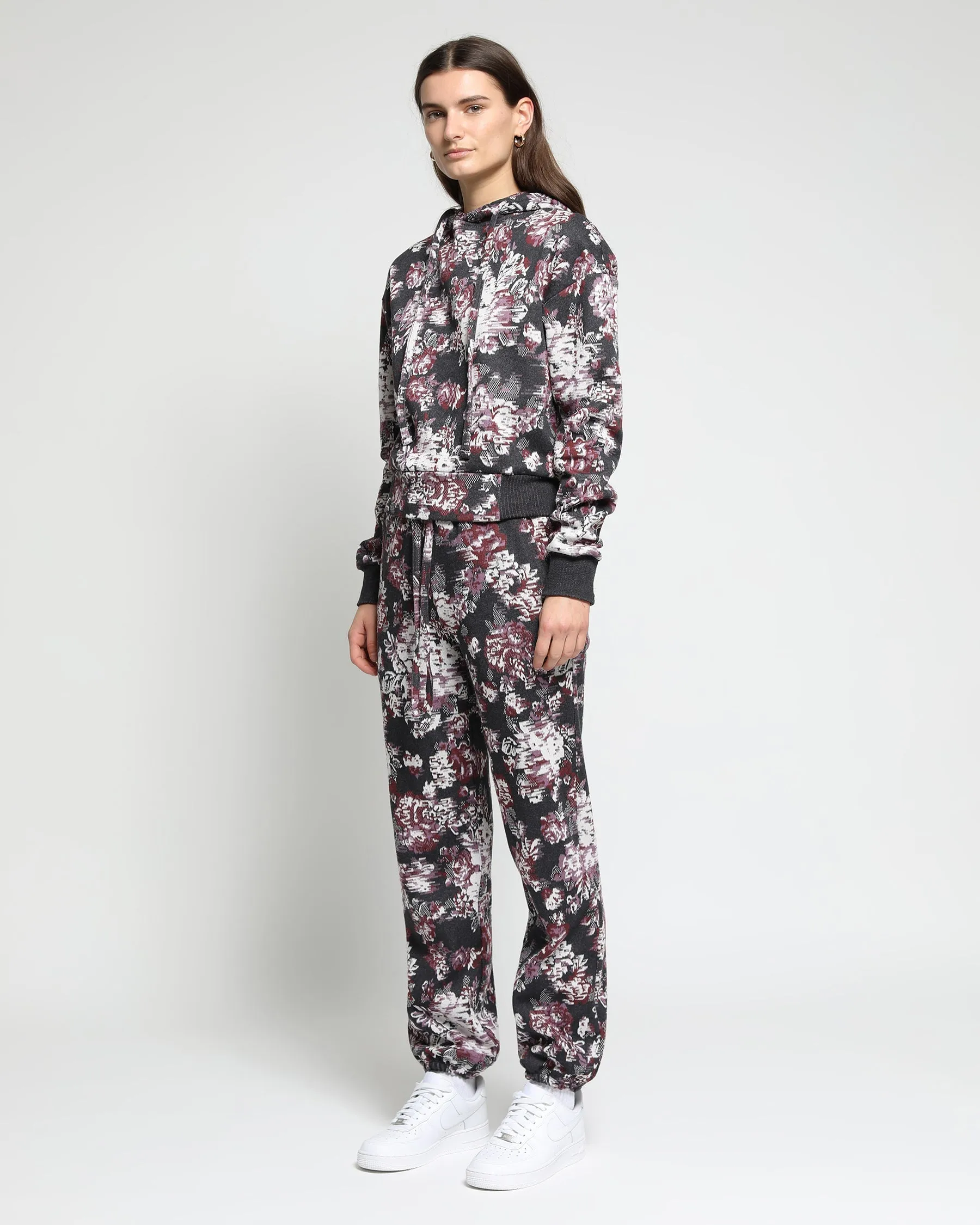 Womens Floral Glitch Hyper Reality Knit Pant