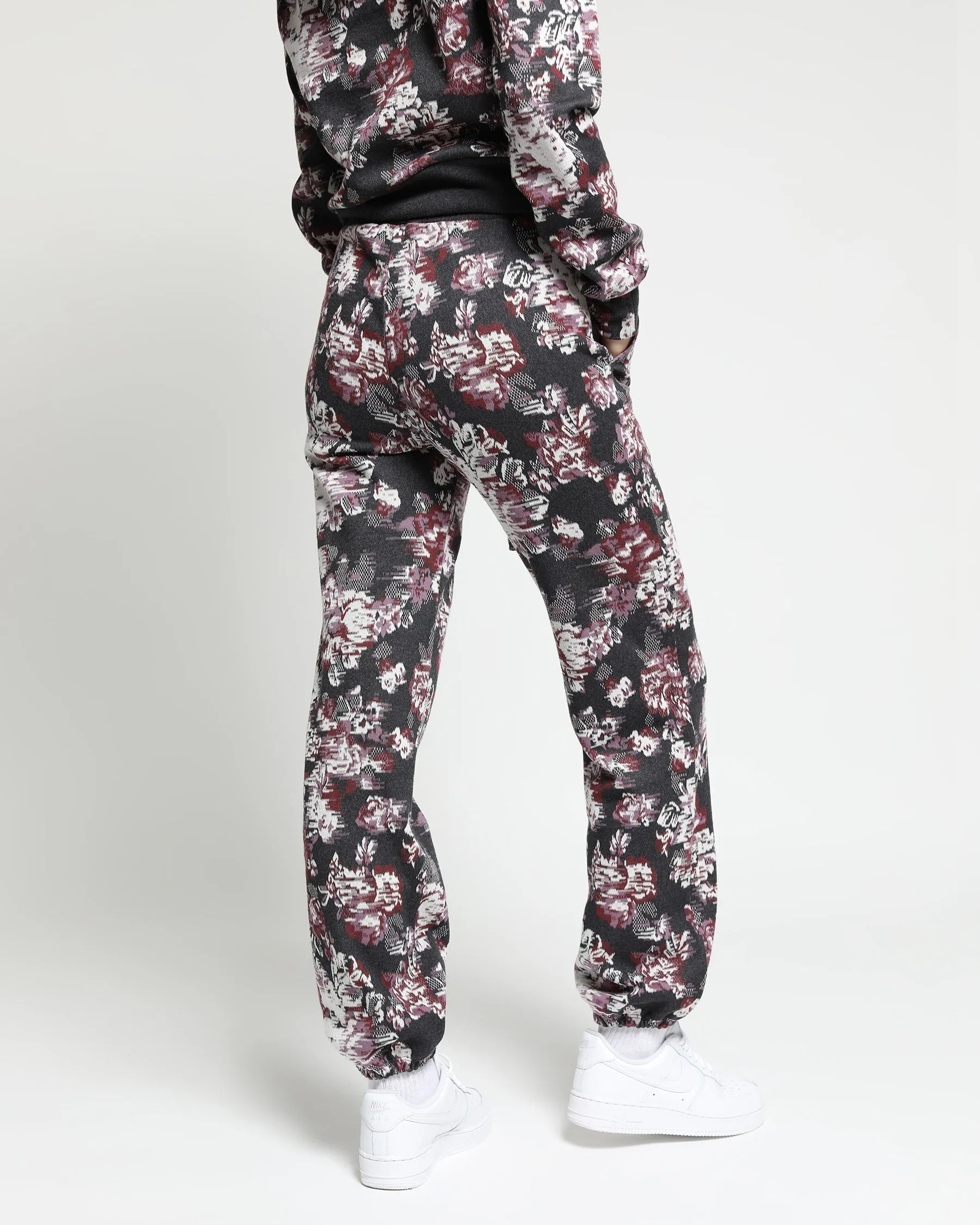 Womens Floral Glitch Hyper Reality Knit Pant