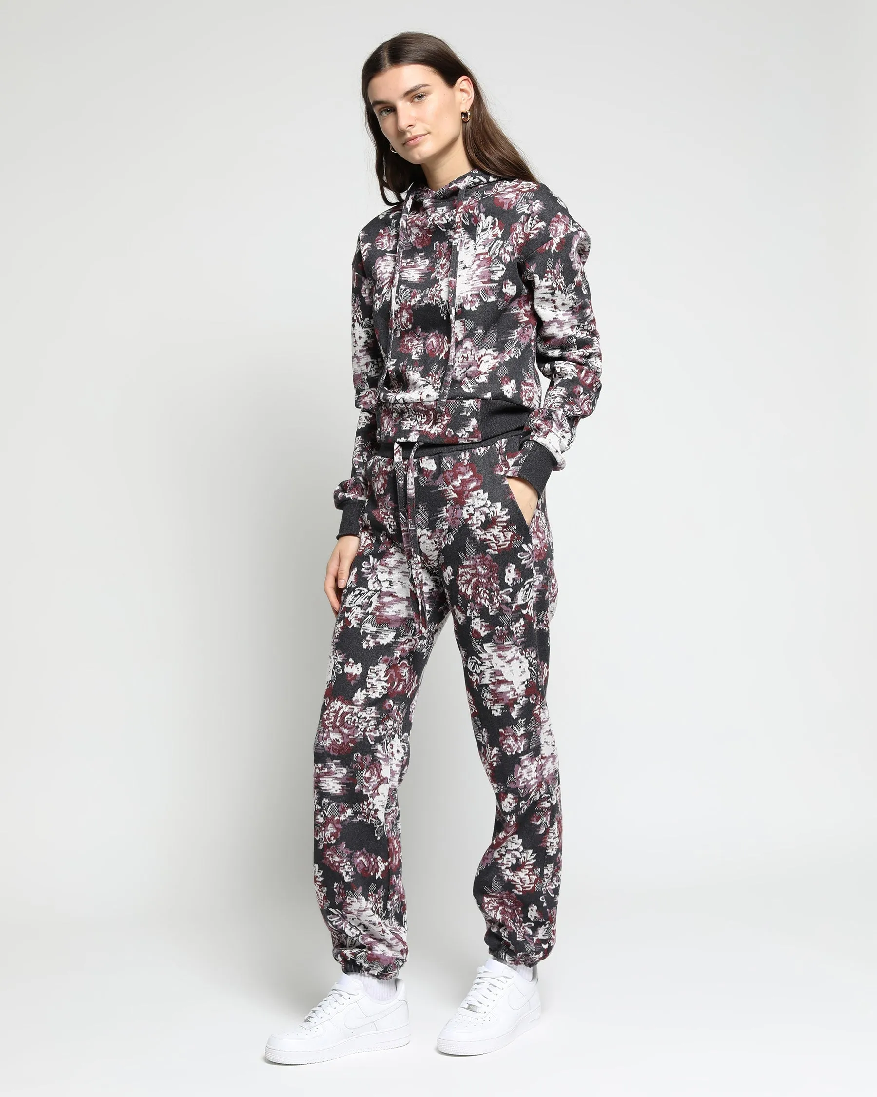 Womens Floral Glitch Hyper Reality Knit Pant